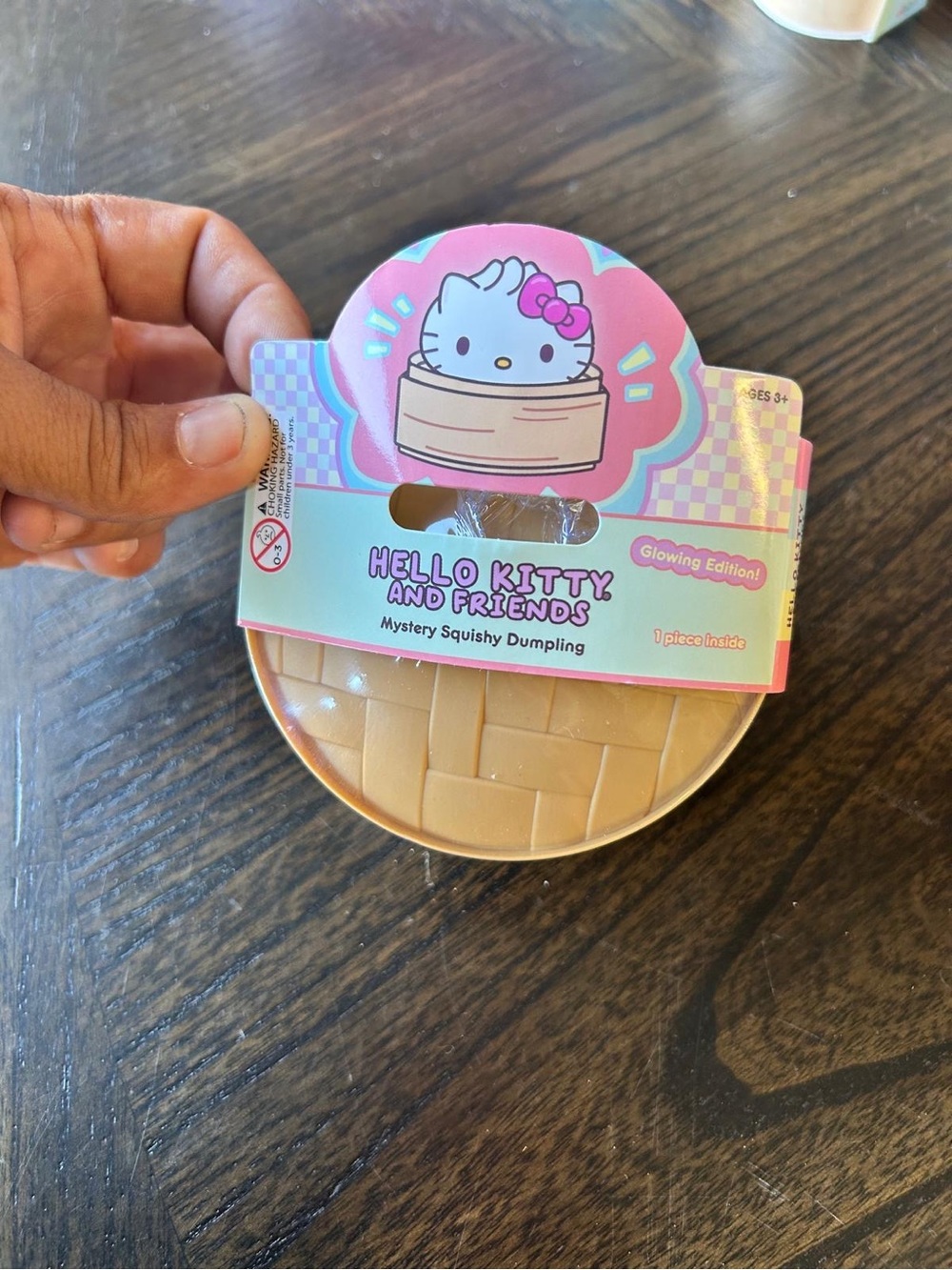 Hello Kitty Mystery Squishy Dumpling - Pink and Tan Packaging